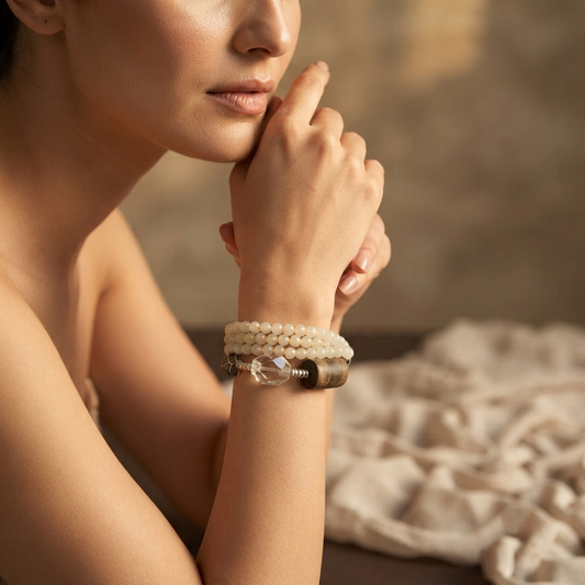 Serenity Wood & Stone Harmony Bracelet