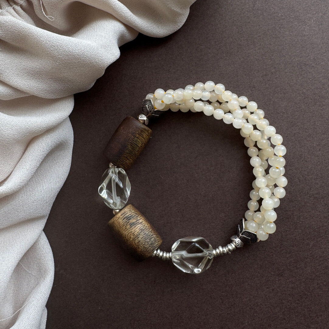 Serenity Wood & Stone Harmony Bracelet